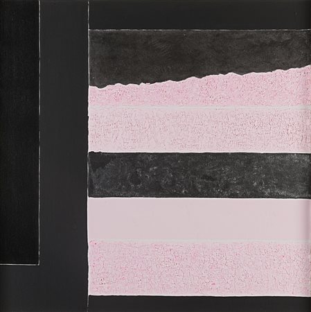 Ennio Finzi (Venezia 1931) - "Verso il rosa" 1989 olio su tela, cm 70x70...