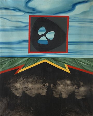 Antonio Recalcati (Bresso 1938) - "Atomico" 1966 olio su tela, cm 99x80,5...