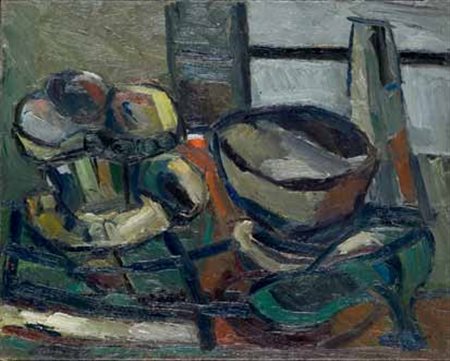 Renato Birolli Verona 1905 - Milano 1959 Oggetti, 1946 olio su tela, cm...