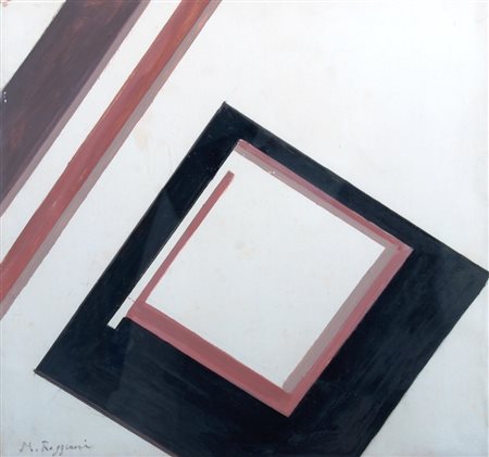 REGGIANI MAURO (Monantola 1897 - Milano 1980) "Composizione" Tempera su carta...