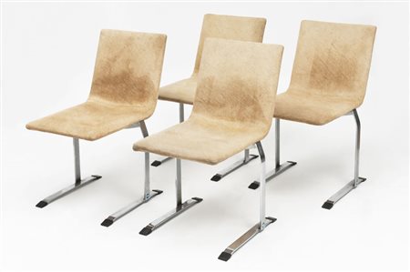 Giovanni Offredi (1927 - 2007) - Quattro sedie modello "Onda" con struttura...