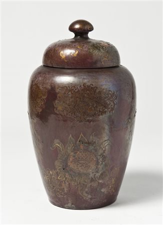 Pietro Melandri (Faenza 1885 - 1976) - Vaso ad urna con coperchio in ceramica...