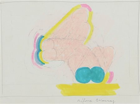 Aricò Rodolfo Rifare Delunay, 1966 grafite e pastello su carta, cm. 21x30,5...