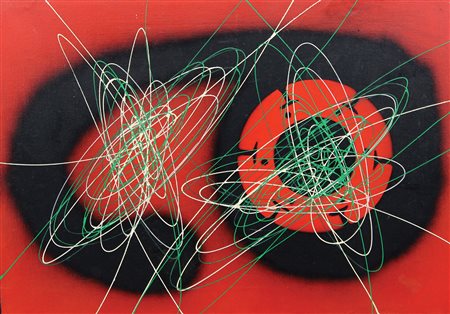Crippa Roberto Spirali, 1960 acrilico su tela, cm. 50x70 firmato e datato al...