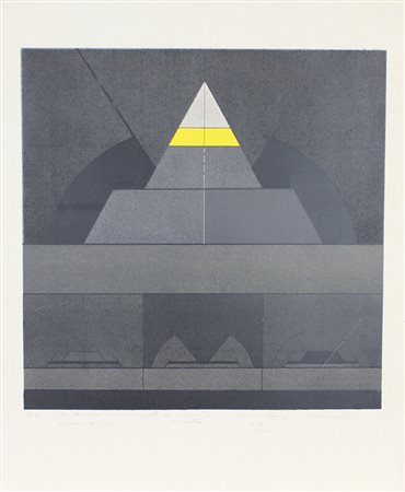 Valentini Walter Senza titolo, 1977 litografia su carta, cm. 84x69, es. prova...