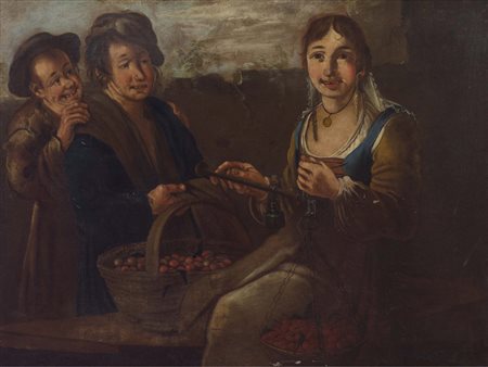 Ambito di Giacomo Francesco Todeschini (XVIII secolo) Pitocchi olio su tela...