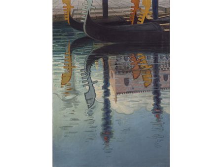 Guido Marussig (1885–1972) Riflessi a Venezia olio su tela 107x70,5 cm