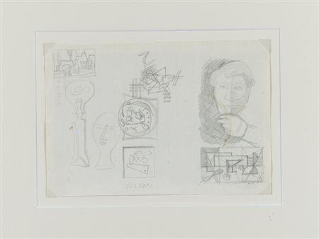Atanasio Soldati (1896-1953) Senza Titolo matita su carta 22.5x15.5 cm