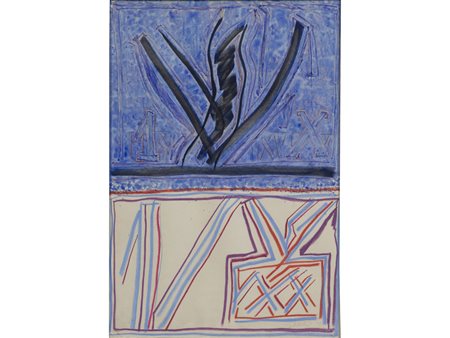 Riccardo Licata (1929-2014) Senza Titolo tecnica mista su carta 50x35 cm