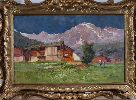 GHEDUZZI CESARE (Crespellano 1894 - Torino 1944) "Mattino" Olio su tavola cm....
