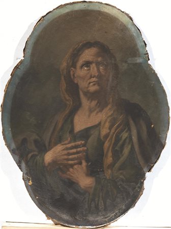 Nicola Maria Rossi(Napoli 1690-1758)SANT'ANNAolio su tela polilobata...