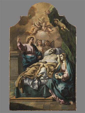 Nicola Maria Rossi(Napoli 1690-1758)IL TRANSITO DI SAN GIUSEPPEolio su tela...