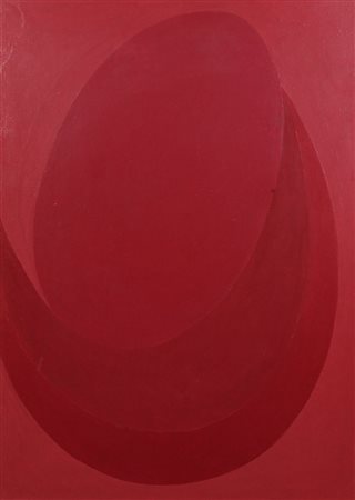 Mazzon Galliano Genesi in Rosso, 1966 olio su tela, cm. 92x65 firmato e...