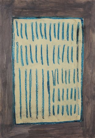 Vermi Arturo Diario, 1963 tecnica mista su carta applicata su tela, cm. 70x50...