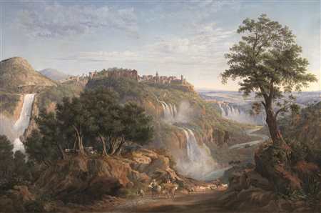 Johann Jakob Frey (Basilea (Svizzera) 1813 - Frascati (Roma) 1865) VEDUTA DI...