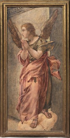Scuola toscana, fine sec. XVI-inizi XVIIDUE ANGELI ADORANTIcoppia di dipinti...