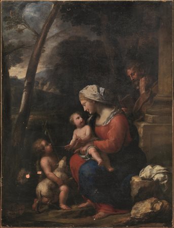 Onorio Marinari (Firenze 1627-1715) e bottegaSACRA FAMIGLIA CON SAN...
