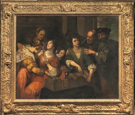 Domenico Fiasella(Sarzana 1589-Genova 1669)ACHILLE E LE FIGLIE DI...