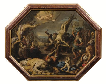 Bernardino Mei(Siena 1612-Roma 1676)MARTIRIO DI SAN PIETROolio su tela...