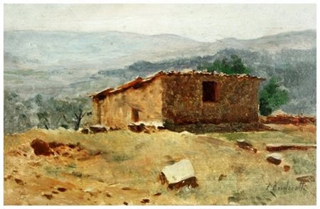 LIBERO ANDREOTTI Pescia 1875 – Firenze 1933 Senza titolo Olio su tavola 9,3 x...