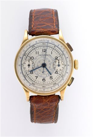 TAVANNES Orologio cronografo da polso da uomo in oro 18K Anni 1940 ca....
