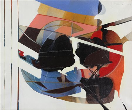 Franceschini Edoardo Senza titolo, 1970 tecnica mista su tela, cm. 50x60...