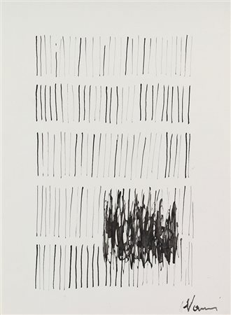 Vermi Arturo Diario, 1963 tempera su cartoncino applicato su tela, cm. 46x34...