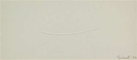 Simeti Turi Senza titolo, 1973 estroflessione su carta, cm. 10x21 circa...