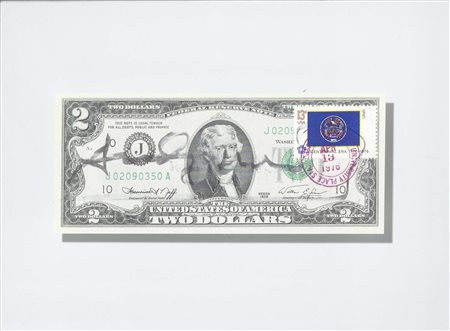 Andy Warhol Pittsburgh 1928 - New York 1987 Two dollars Jefferson Tecnica...