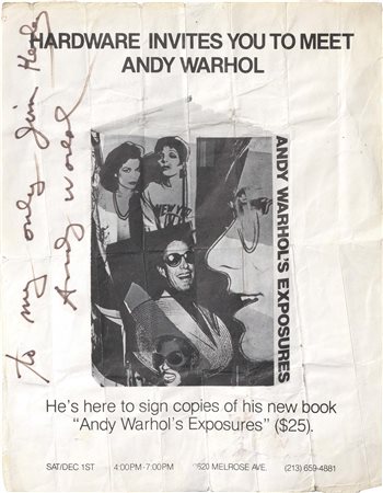 Andy Warhol Pittsburgh 1928 - New York 1987 Invito alla presentazione di...