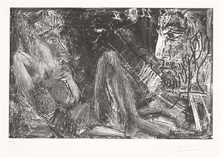 Pablo Picasso Malaga 1881 - Mougins 1973 Homme et Femme, 1968 Acquaforte e...