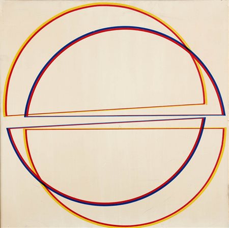ROMANO ZANOTTI 1934 " Il cerchio ambiguo ", 1993 Acrilico su tela, cm. 50 x...