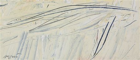 PIERO RUGGERI 1930 - 2009 " Artoff ", 1989 Olio su tavola, cm. 23 x 50...