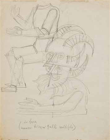 Fortunato Depero (1892-1960) Studio per copertina di Vanity Fair, New York...