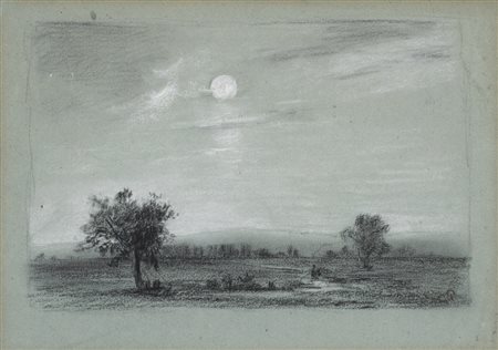 Camille Pissarro (1830-1903) Paesaggio Siglato a matita CP in basso a destra...