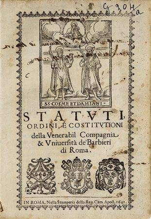 Roma - Statuti Statuti, ordini, e costitutioni della venerabil Compagnia &...