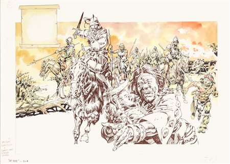 Renzo Calegari "Hernando de Soto" china e acquerello su cartoncino, 51 x 36,5...