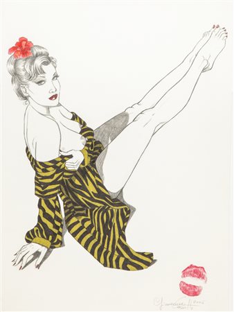 Giovanna Casotto "Pin-Up erotica", 2006 tecnica mista su cartoncino, 24 x 33...