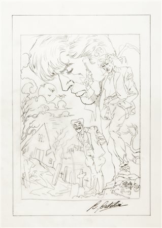 Claudio Castellini "Dylan Dog", 2010 matita e china su lucido, 25 x 34 cm...