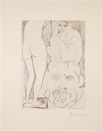 Pablo Picasso (Malaga 1881 Mougins 1973) MOD ACCROUPI, SCULPTURE DE DOS ET...
