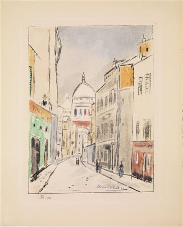 Maurice Utrillo (Parigi 1883 Dax 1955) LE DOME DU SACRE COEUR. 1950 ca....