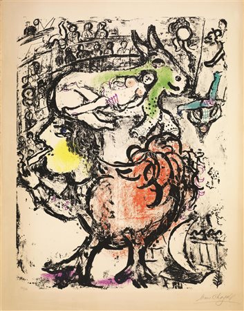 Marc Chagall (Vitebsk 1887 St. Paul de Vence 1985) PIROUETTE AU CIRQUE. 1961...