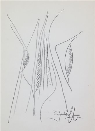 Atchugarry Pablo Senza titolo carboncino su carta, cm. 30x22 firmato in basso...