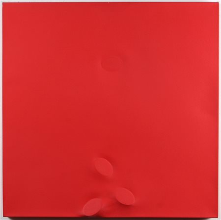 SIMETI TURI (n. 1929) Quattro ovali rosso. 2002. Acrilico su tela...