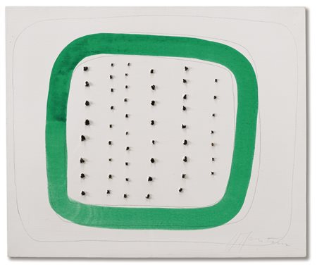 Lucio Fontana 1899 - 1968 CONCETTO SPAZIALE SIGNED; SIGNED, TITLED AND...