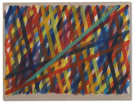 Piero Dorazio 1927 - 2005 BANDE SIGNED, TITLED AND DATED 62 ON THE REVERSE,...