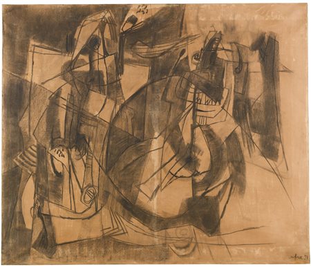 Afro 1912 - 1976 STUDIO PER 'LES YEUX LES MATRICES' SIGNED AND DATED 51;...