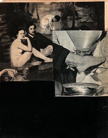 CLAUDIO CINTOLI 1935 - 1978 Senza titolo 1966 Collage su carta cm. 33 x 26...
