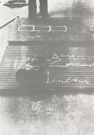 Joseph Beuys, Senza titolo, litografia su carta, cm. 100x70, es.XIX/XXX,...