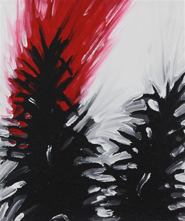 Giuseppe Scaiola, Pinus, 1988, acrilico e sabbia su tela, cm. 60x50, firmato,...